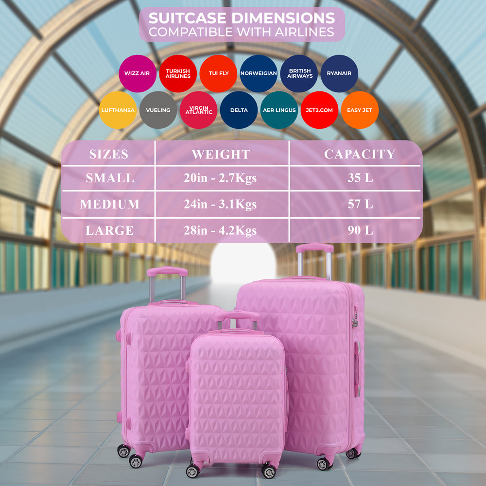 4 Wheel Spinner Suitcase Expandable