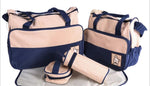 BRITISH LARGE 5PCS MUMMY DIAPER BAGS SET BABY NAPPY CHANGING