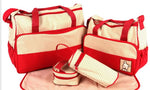 BRITISH LARGE 5PCS MUMMY DIAPER BAGS SET BABY NAPPY CHANGING