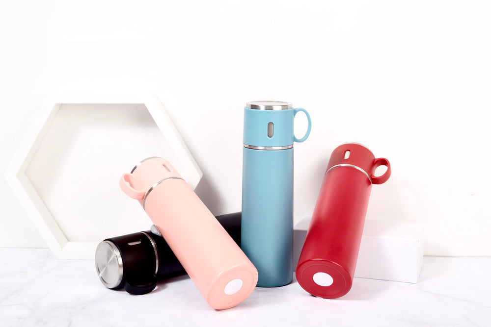 INSULATED STAINLESS STEEL FLASK VACUUM BOTTLE WITH CUP