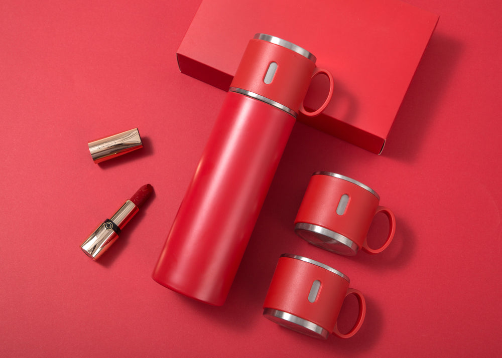 INSULATED STAINLESS STEEL FLASK VACUUM BOTTLE WITH CUP