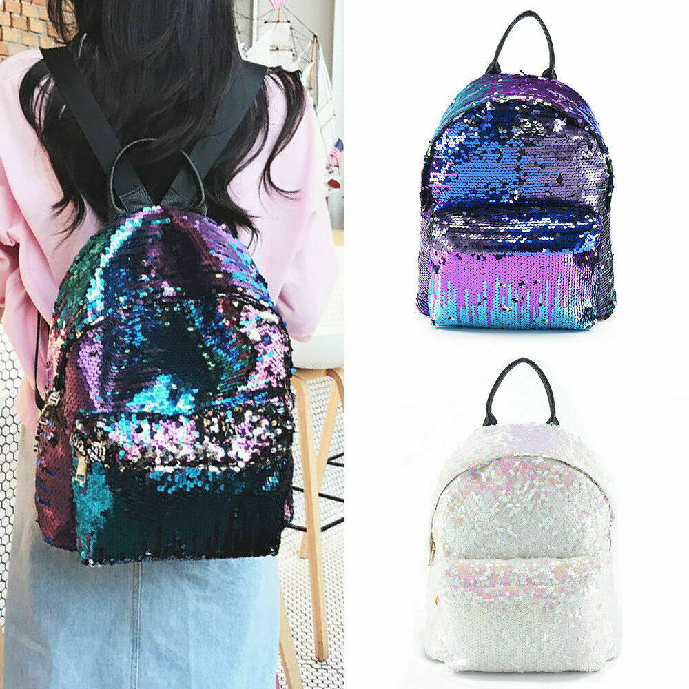 SHINY SEQUINS SCHOOL BACKPACK STYLISH DAYPACK