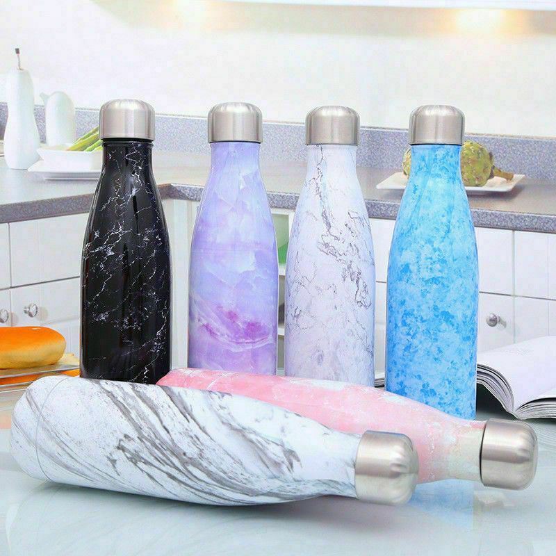 INSULATED WATER BOTTLE VACUUM FLASK CUPS STAINLESS STEEL