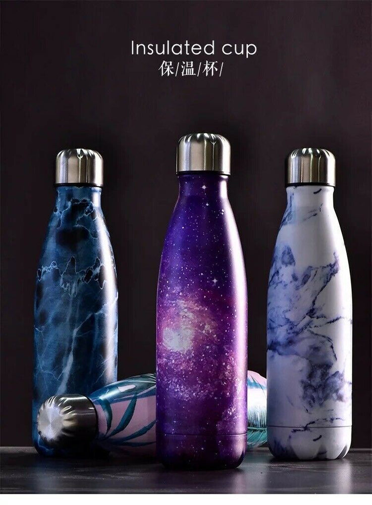 INSULATED WATER BOTTLE VACUUM FLASK CUPS STAINLESS STEEL