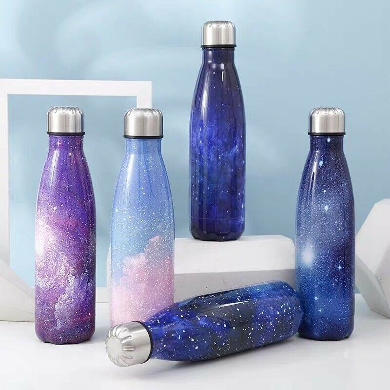 INSULATED WATER BOTTLE VACUUM FLASK CUPS STAINLESS STEEL