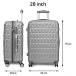 Hard Shell PC+ABS Cabin Suitcase 4 Wheel Travel Luggage Trolley Lightweight Case