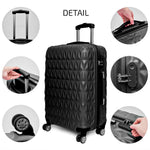 Hard Shell PC+ABS Cabin Suitcase 4 Wheel Travel Luggage Trolley Lightweight Case